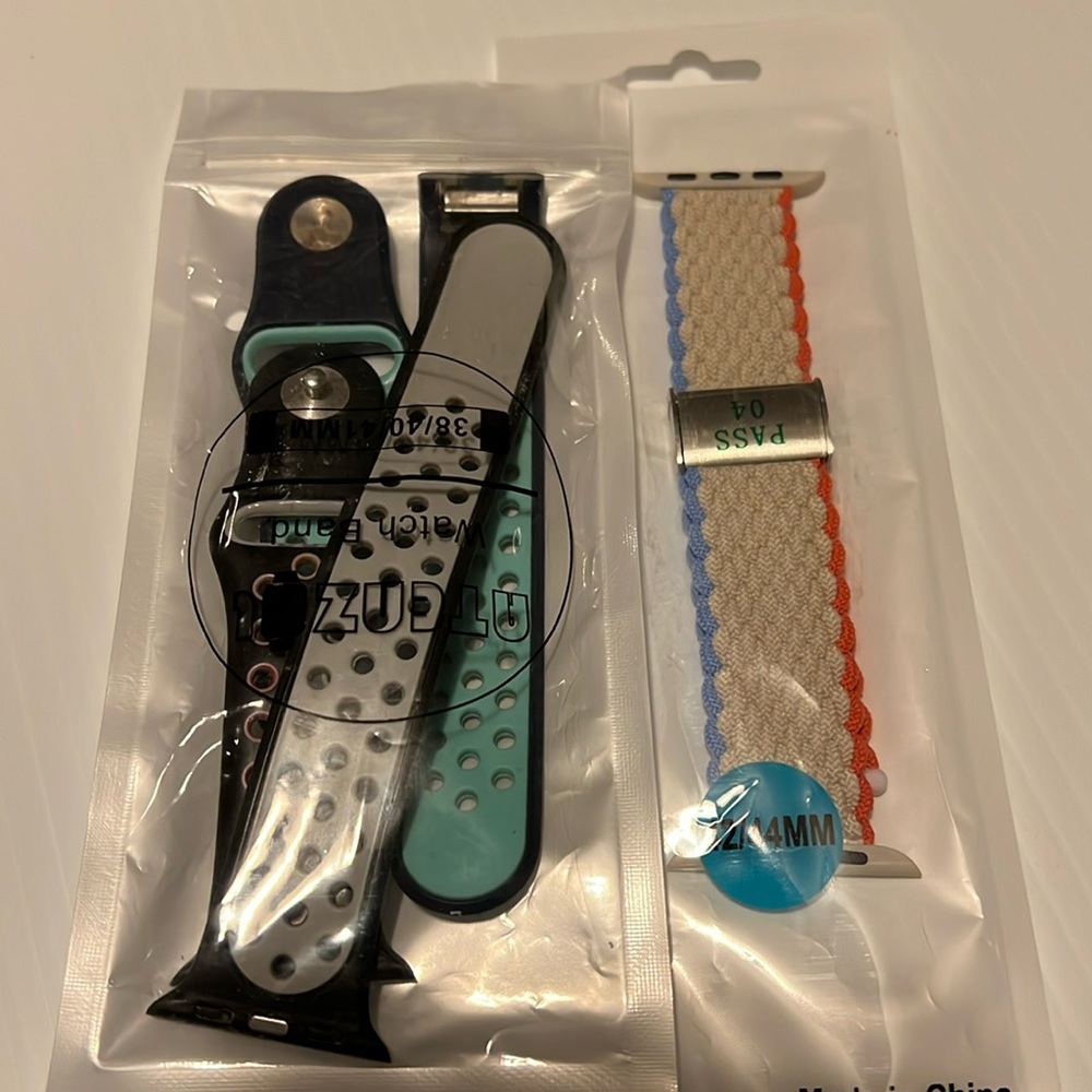 3 Apple Watch bands - 38mm 40mm41mm sporty soft sport strap replacement.